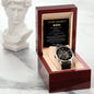 To My Dearest Son, From Mom  Timepiece With Mahogany Box