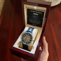 To My Dearest Son, From Mom  Timepiece With Mahogany Box